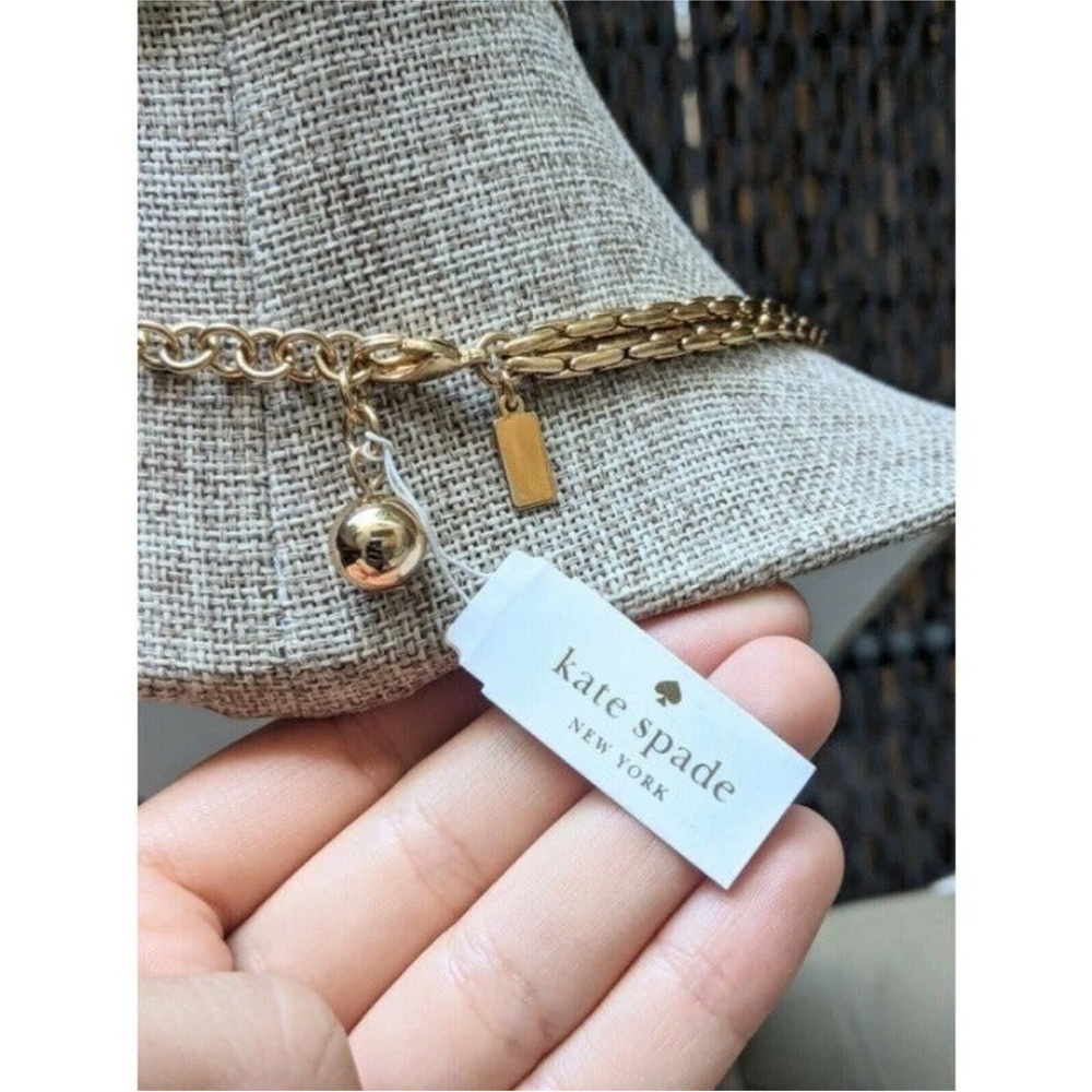 Kate Spade Gold Plated Necklace Tutti Frutti multicolored bubbles NWT 18” - Picture 3 of 11